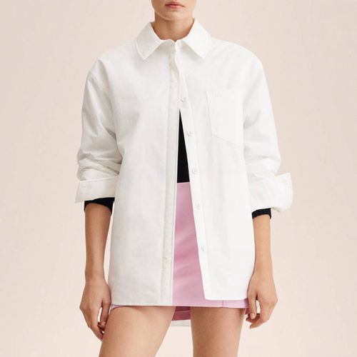 White Cotton Quilted Jacket - Mango - Modalova