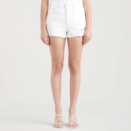 White 501® Distressed Denim Shorts - Levi's - Modalova