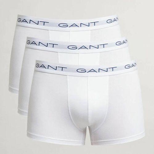 White 3 Pack Cotton Blend Trunks - Gant - Modalova