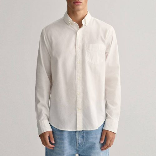 Ecru Regular Fit Cotton Oxford Shirt - Gant - Modalova