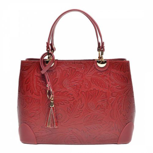 Red Leather Handbag - Carla Ferreri - Modalova