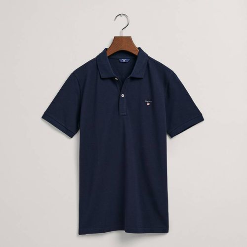 Teen's Navy Pique Cotton Polo Shirt - Gant - Modalova