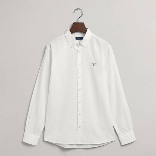 Teen White Oxford Cotton Shirt - Gant - Modalova