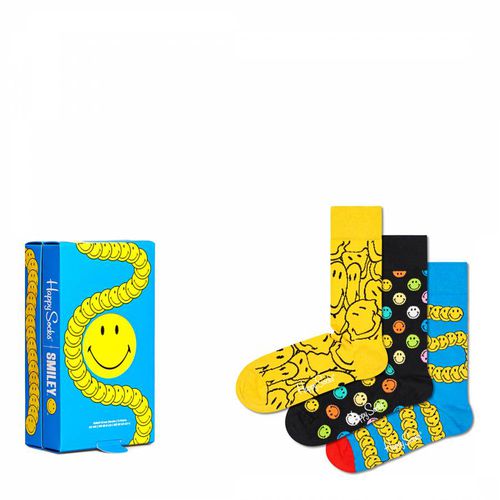 Multi Smiley 3 Pack Gift Set - Happy Socks - Modalova