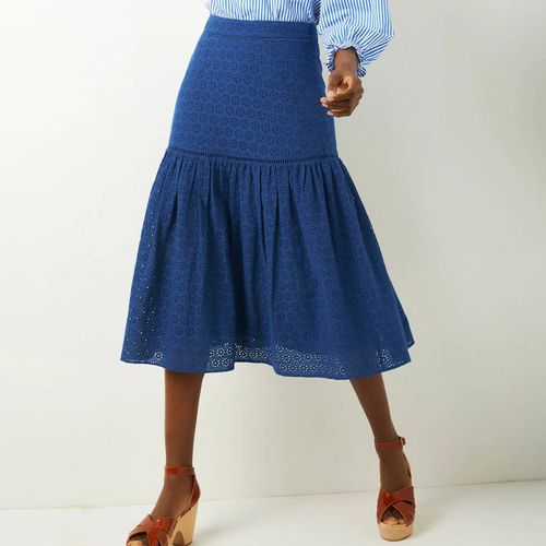 Blue Danielle Cotton Broderie Skirt - Wyse - Modalova