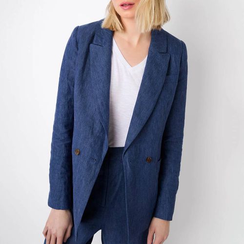 Navy Alaina Double Breasted Blazer - Wyse - Modalova