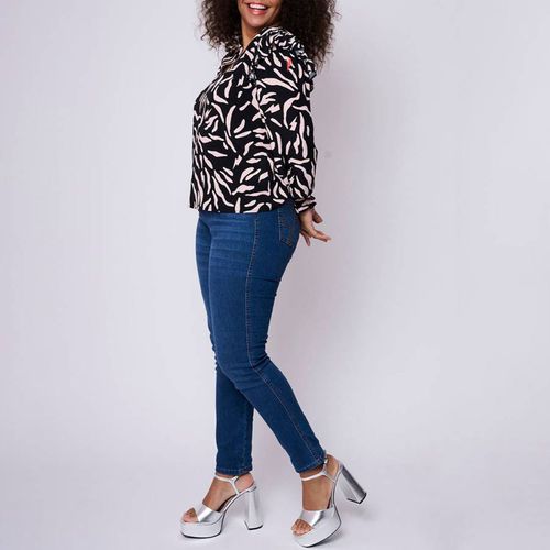 Beige Zebra Frill Blouse - Scamp & Dude - Modalova