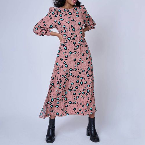 Pale Pink Leopard Midi Dress - Scamp & Dude - Modalova