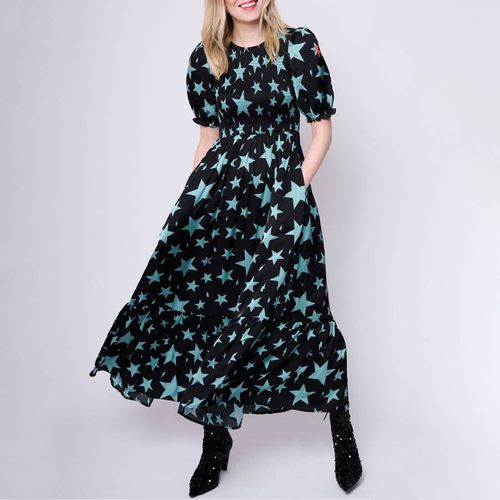 Black Star Print Maxi Dress - Scamp & Dude - Modalova