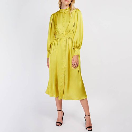Lime Satin Button Front Shirt Dress - Somerset by Alice Temperley - Modalova