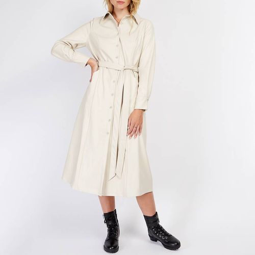 Cream PU Shirt Midi Dress - Somerset by Alice Temperley - Modalova