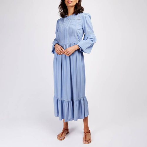 Blue Lace Trim Pephem Maxi Dress - Somerset by Alice Temperley - Modalova
