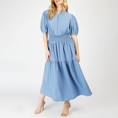 Blue Crinkle Puff Sleeve Maxi Dress - Somerset by Alice Temperley - Modalova
