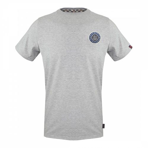 Grey Circle Logo Cotton T-Shirt - Aquascutum - Modalova