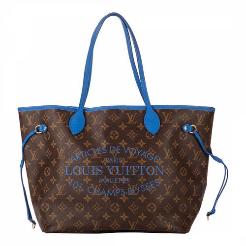 Brown Blue Limited Edition Neverfull Artivcles De Voyage Shoulder Bag MM - Vintage Louis Vuitton - Modalova