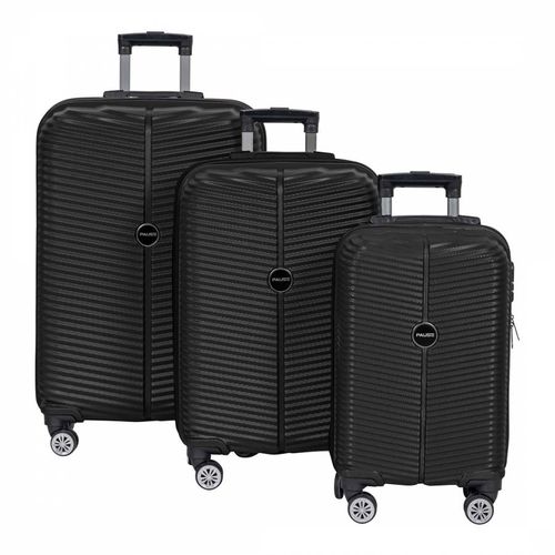 Black Set Of 3 Suitcases - Polina - Modalova
