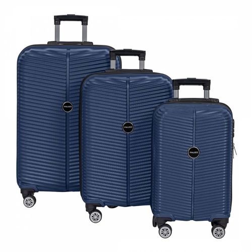Dark Blue Set Of 3 Suitcases - Polina - Modalova