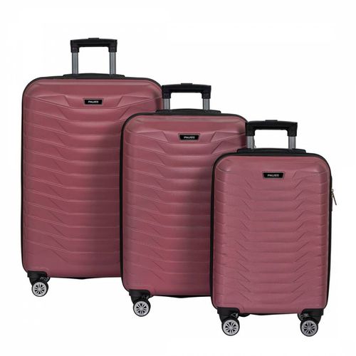 Pink Set Of 3 Suitcases - Polina - Modalova