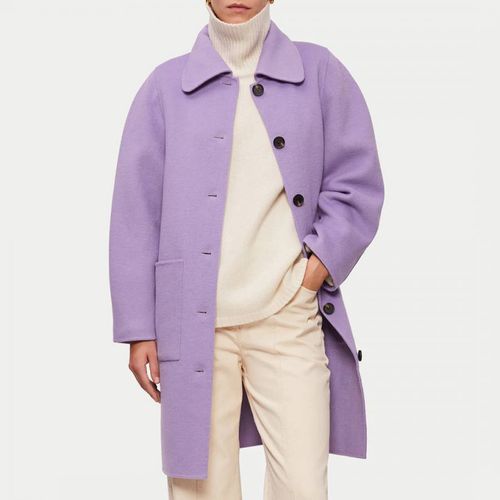 Lilac Double Faced Wool Blend Coat - Jigsaw - Modalova