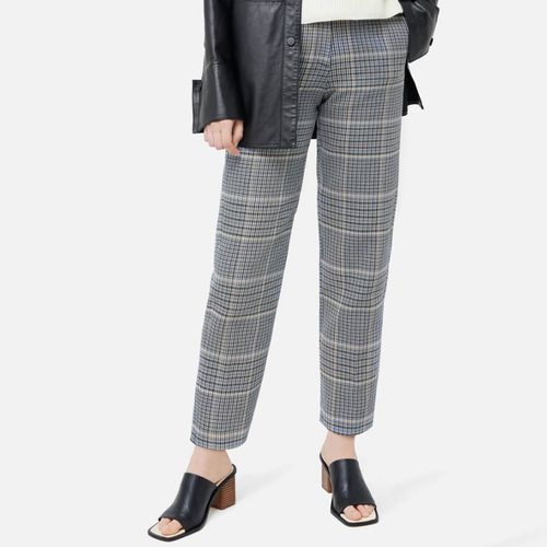 Grey Check Nevis Cotton Blend Trousers - Jigsaw - Modalova