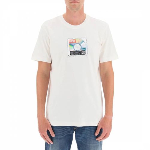 White Diegor Graphic Cotton T-Shirt - Diesel - Modalova