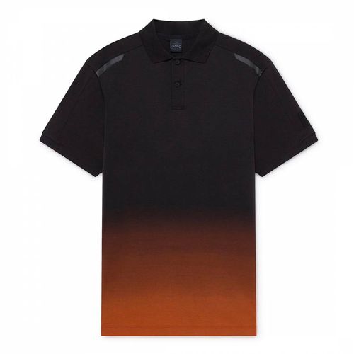 Black/Orange Cotton AMR Fade Polo - Hackett London - Modalova