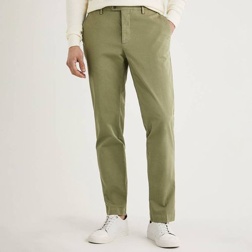 Green Cotton Blend Trousers - Hackett London - Modalova