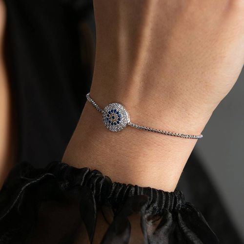 Silver Diamond Bracelet - Elika - Modalova
