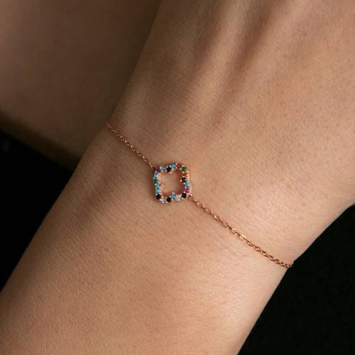 Rose & Multicolour Bracelet - Elika - Modalova