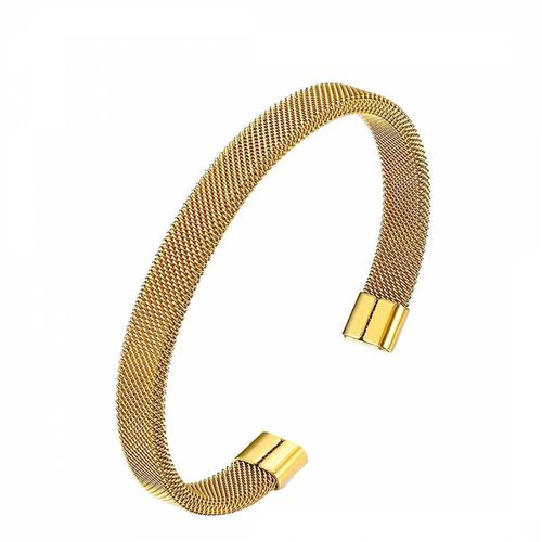 K Gold Mesh Cush Bangle - Chloe Collection by Liv Oliver - Modalova