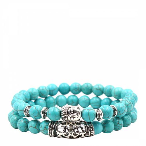 Turquoise Buddha Bracelet Set - Stephen Oliver - Modalova