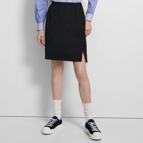 Hem Split Wool Blend Mini Skirt - Theory - Modalova