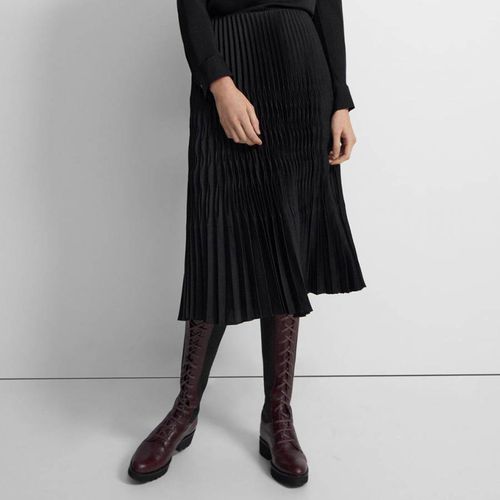 Black Pleated Midi Skirt - Theory - Modalova