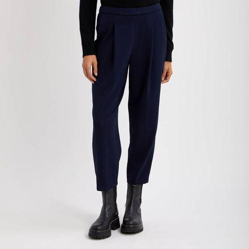 Navy Carrot Leg Trousers - Theory - Modalova