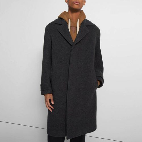 Charcoal Longline Coat - Theory - Modalova