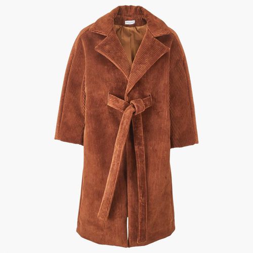 Coffee Longline Cotton Cord Coat - Sonia Rykiel - Modalova