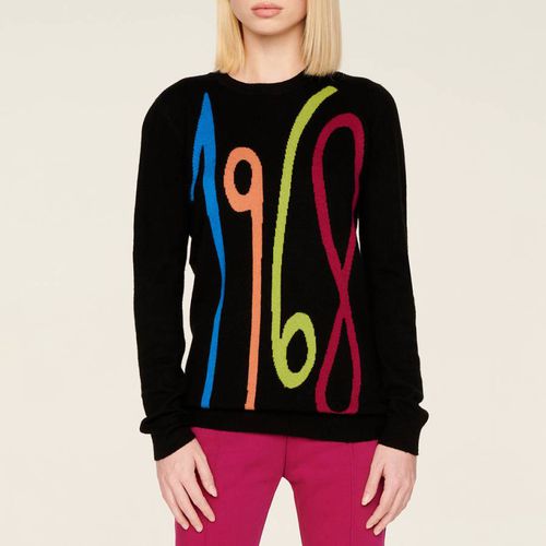 Black Graphic Cashmere Blend Jumper - Sonia Rykiel - Modalova