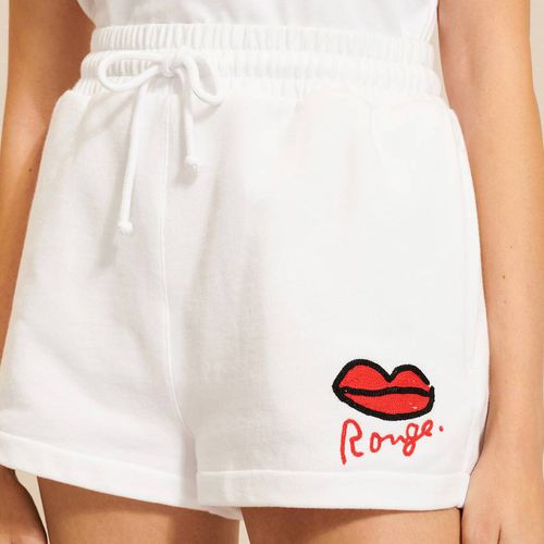 White Cotton Embroidered Shorts - Sonia Rykiel - Modalova