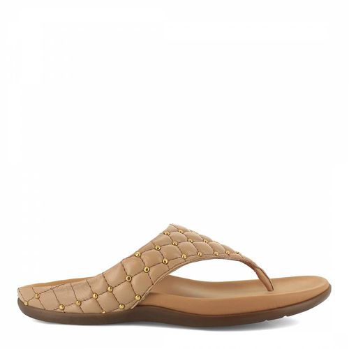Beige Fiji Quilted Toe Post Sandals - Strive Footwear - Modalova