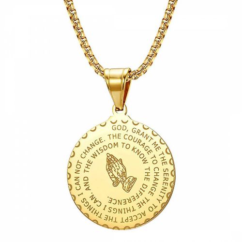 K Gold Spiritual Disc Necklace - Stephen Oliver - Modalova