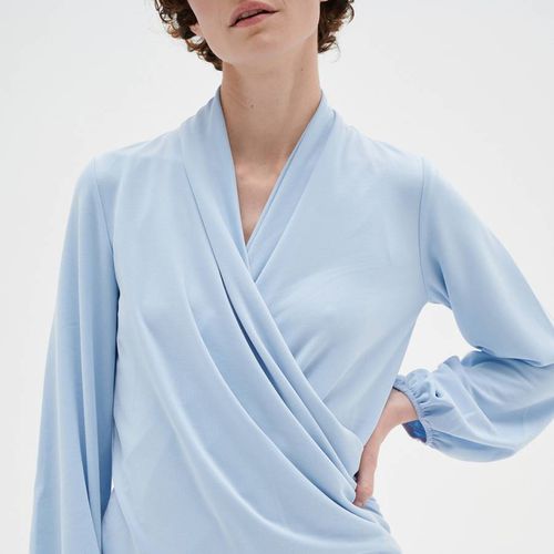 Blue Zelano Draped Blouse - Inwear - Modalova