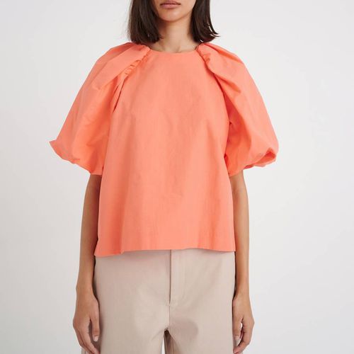 Coral Varali Puff Sleeve Cotton Top - Inwear - Modalova