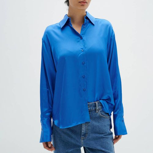 Royal Blue Satin Pauline Shirt - Inwear - Modalova