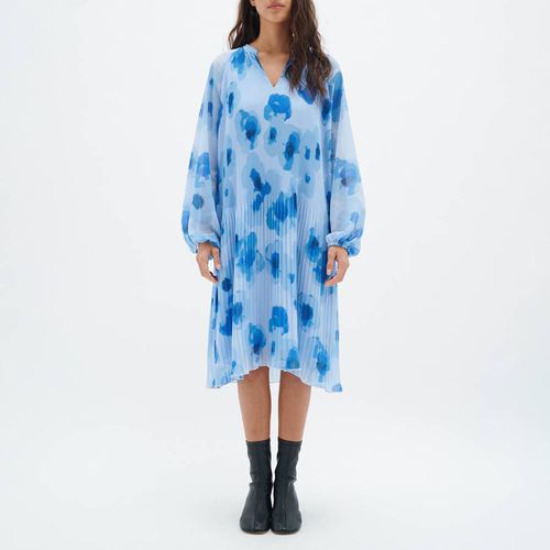 Blue Floral Desdra Pleated Dress - Inwear - Modalova