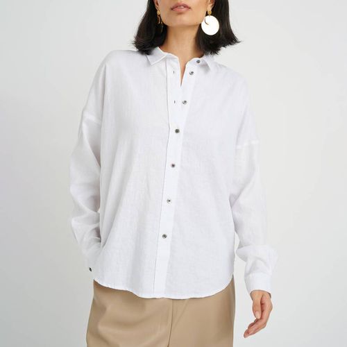White Amos Linen Blend Shirt - Inwear - Modalova