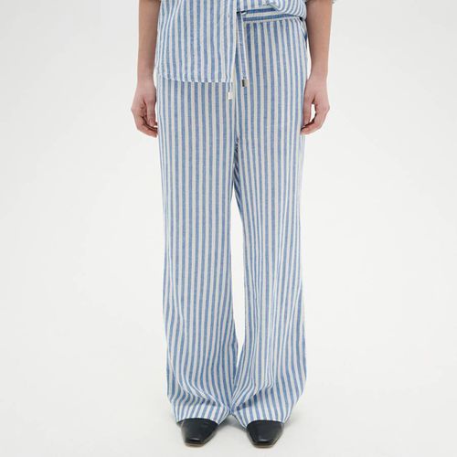 Blue Linen Amos Stripe Trousers - Inwear - Modalova