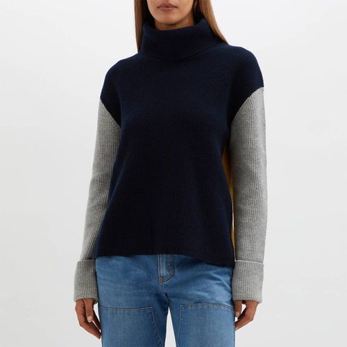 Ochre/Grey Wool Colourblock Jumper - NÂ°Â· Eleven - Modalova