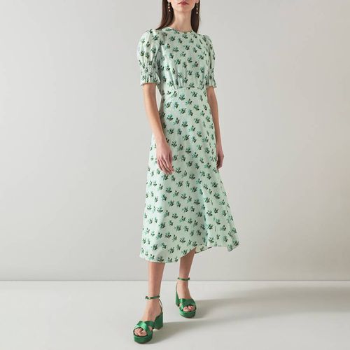 Green Tabitha Floral Print Midi Dress - L K Bennett - Modalova