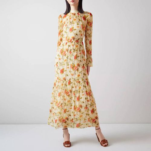 Yellow Floral Swinton Silk Maxi Dress - L K Bennett - Modalova