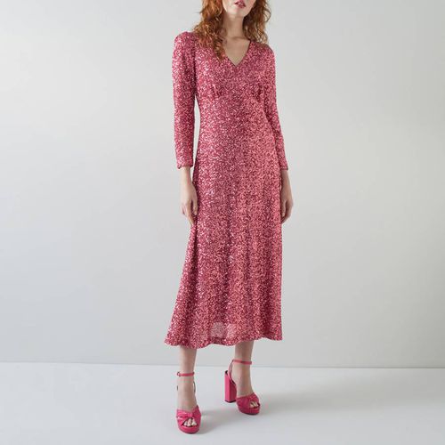 Pink Gabrielle V-Neck Midi Dress - L K Bennett - Modalova